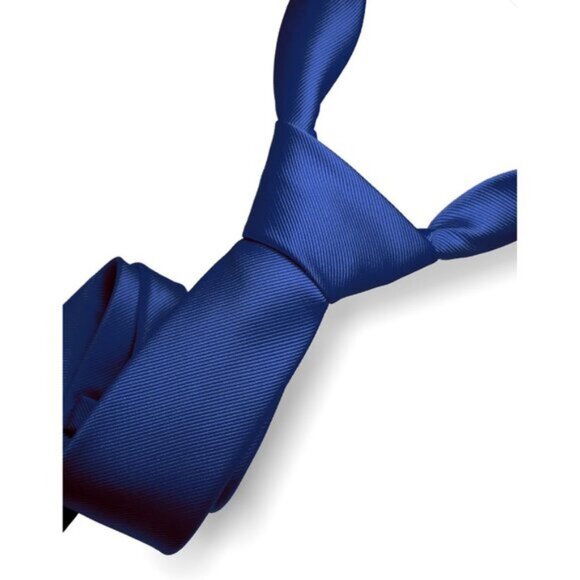 ⚡Men Dark Blue Imported Silk Blend Solid Formal Stylish Affordable Neck Tie - Picture 2 of 4